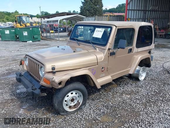 1999 Jeep Wrangler Sahara with VIN 1J4FY49S3XP407594, listed as a IAAI auction lot 42369363 with 253,780 mi miles and . Bid and sale history available at DreamBid. Image 2.