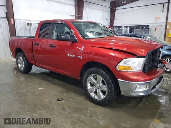 2009 Dodge 1500 SLT with VIN 1D3HV18T69S736278, listed as a Copart auction lot 42215455 with 121,707 mi miles and Salvage title. Bid and sale history available at DreamBid. Image 4.
