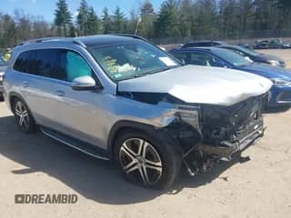 2021 Mercedes-Benz GLS 450 with VIN 4JGFF5KE9MA439143, listed as a IAAI auction lot 42147313 with 27,231 mi miles and . Bid and sale history available at DreamBid. Image 1.