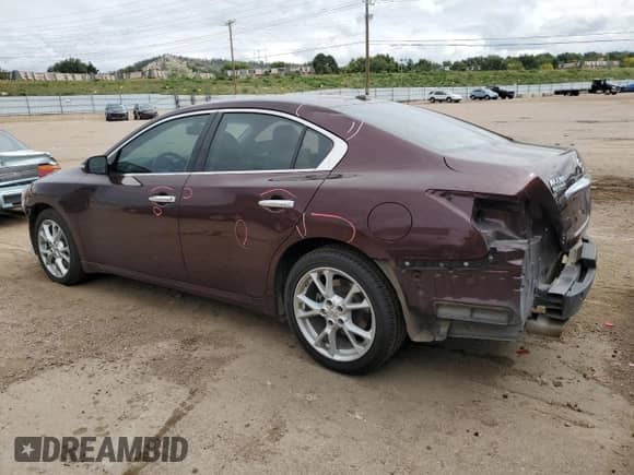 2014 Nissan Maxima SV with VIN 1N4AA5AP7EC460567, listed as a Copart auction lot 81749315 with 95,954 mi miles and Salvage title. Bid and sale history available at DreamBid. Image 2.