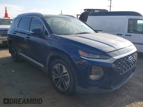 2020 Hyundai Santa Fe SEL with VIN 5NMS3CAA3LH285659, listed as a IAAI auction lot 42839132 with 99,410 mi miles and . Bid and sale history available at DreamBid. Image 1.