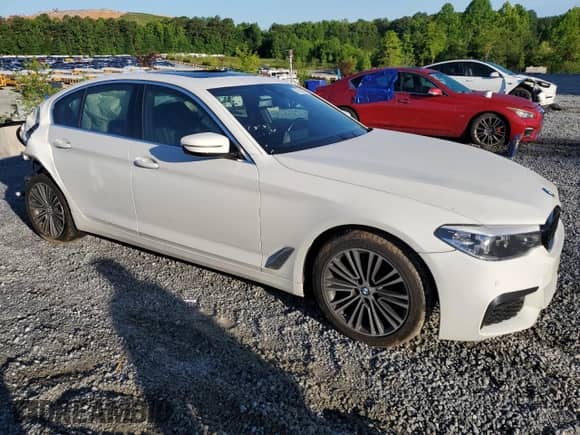 2020 BMW 5 Series 540i with VIN WBAJS1C09LCD58698, listed as a Copart auction lot 57764675 with Not provided miles and Salvage title. Bid and sale history available at DreamBid. Image 4.