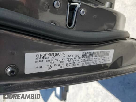2014 Dodge Journey SXT with VIN 3C4PDCBB3ET155140, listed as a Copart auction lot 52374505 with 140,845 mi miles and Salvage title. Bid and sale history available at DreamBid. Image 13.