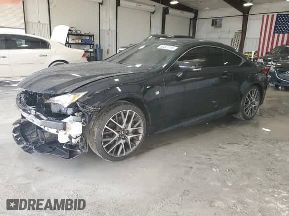2016 Lexus RC 350 F Sport with VIN JTHSE5BC8G5006431, listed as a Copart auction lot 46497245 with 95,831 mi miles and Salvage title. Bid and sale history available at DreamBid. Image 1.