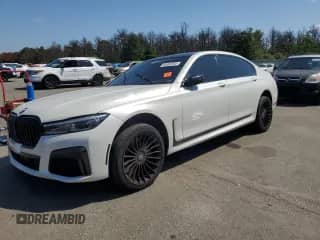 2021 BMW 7 Series 750i xDrive with VIN WBA7U2C00MCG12018, listed as a Copart auction lot 66362905 with 76,277 mi miles and Salvage title. Bid and sale history available at DreamBid. Image 1.