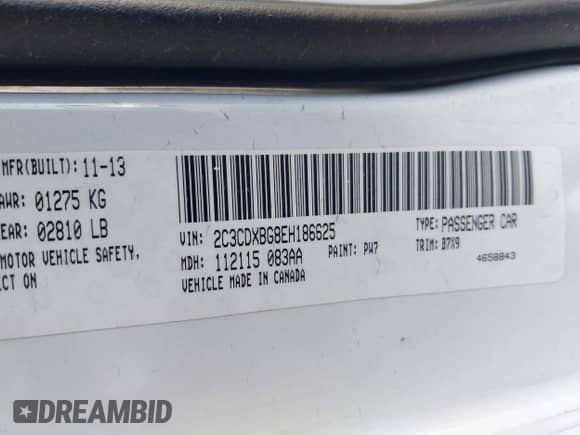 2014 Dodge Charger SE z VIN 2C3CDXBG8EH186625, wystawiony jako IAAI lot #43220089 z przebiegiem 168 978 mil mil oraz . Historia ofert i sprzedaży dostępna na DreamBid. Obrazek 9.