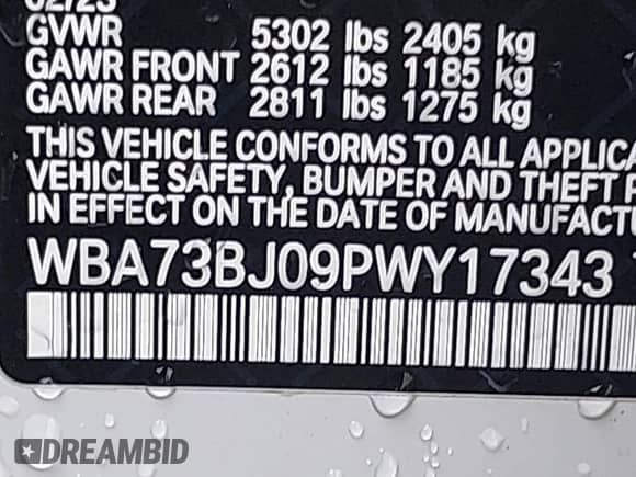 2023 BMW 5 Series 540i xDrive z VIN WBA73BJ09PWY17343, wystawiony jako IAAI lot #40755365 z przebiegiem 10 251 mil mil oraz . Historia ofert i sprzedaży dostępna na DreamBid. Obrazek 9.