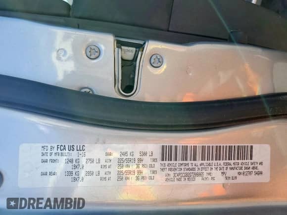 2016 Dodge Journey Crossroad Plus with VIN 3C4PDCGB2GT208065, listed as a Copart auction lot 71091425 with 124,251 mi miles and Salvage title. Bid and sale history available at DreamBid. Image 13.