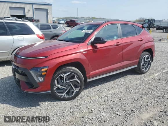 2025 Hyundai Kona N Line S with VIN KM8HBCA33SU251352, listed as a Copart auction lot 52631085 with 2,667 mi miles and Salvage title. Bid and sale history available at DreamBid. Image 1.