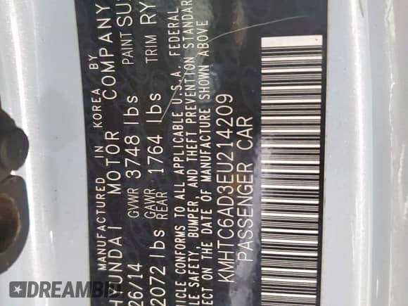 2014 Hyundai Veloster z VIN KMHTC6AD3EU214209, wystawiony jako Copart lot #69948355 z przebiegiem 144 925 mil mil oraz Szkoda całkowita • Salvage title. Historia ofert i sprzedaży dostępna na DreamBid. Obrazek 12.