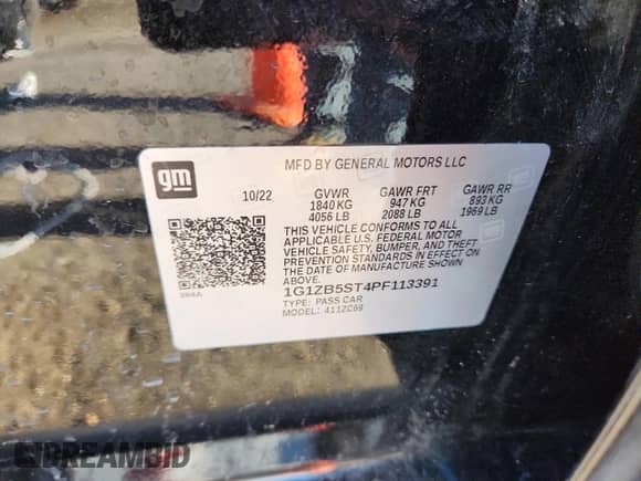2023 Chevrolet Malibu LS with VIN 1G1ZB5ST4PF113391, listed as a Copart auction lot 80170885 with 77,429 mi miles and Clean title. Bid and sale history available at DreamBid. Image 13.