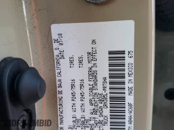 2018 Toyota Tacoma SR with VIN 3TMCZ5AN9JM177204, listed as a Copart auction lot 70188765 with 59,457 mi miles and Salvage title. Bid and sale history available at DreamBid. Image 13.