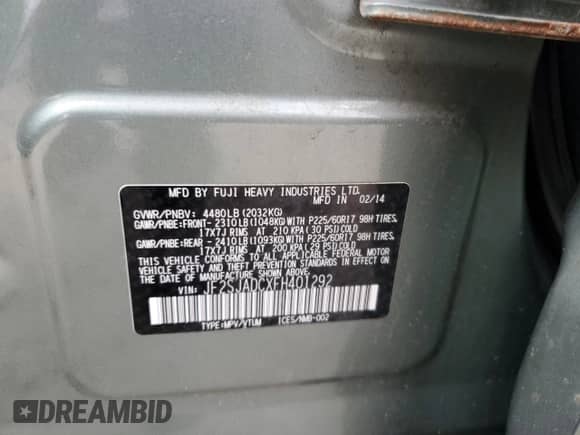 2015 Subaru Forester Premium z VIN JF2SJADCXFH401292, wystawiony jako Copart lot #90339075 z przebiegiem 152 009 mil mil oraz Czysty tytuł • Clean title. Historia ofert i sprzedaży dostępna na DreamBid. Obrazek 13.