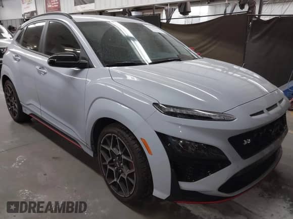 2023 Hyundai Kona with VIN KM8KH3AC9PU009337, listed as a IAAI auction lot 42827068 with 40,513 mi miles and . Bid and sale history available at DreamBid. Image 1.