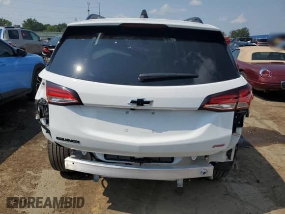 2022 Chevrolet Equinox RS with VIN 3GNAXMEV2NS189396, listed as a Copart auction lot 66945135 with 21,422 mi miles and Clean title. Bid and sale history available at DreamBid. Image 6.