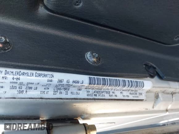 2004 Jeep Wrangler Rubicon with VIN 1J4FA69S34P778038, listed as a IAAI auction lot 43519860 with 145,217 mi miles and . Bid and sale history available at DreamBid. Image 9.