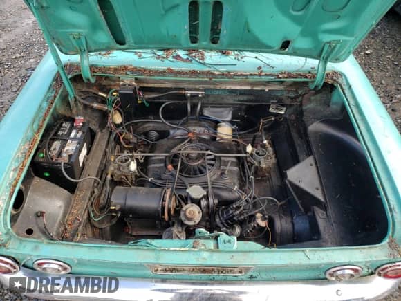 1964 Chevrolet Corvair z VIN 40927W262698, wystawiony jako Copart lot #82339884 z przebiegiem 68 617 mil mil oraz Czysty tytuł • Clean title. Historia ofert i sprzedaży dostępna na DreamBid. Obrazek 11.
