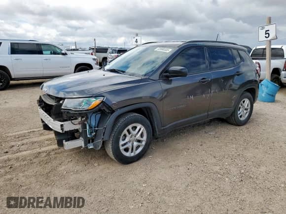 2017 Jeep Compass Sport with VIN 3C4NJCABXHT643443, listed as a Copart auction lot 83998585 with 93,790 mi miles and Clean title. Bid and sale history available at DreamBid. Image 1.
