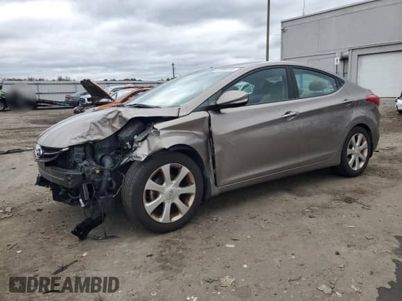 2013 Hyundai Elantra GLS with VIN 5NPDH4AE1DH192078, listed as a Copart auction lot 85904695 with 127,466 mi miles and Clean title. Bid and sale history available at DreamBid. Image 1.