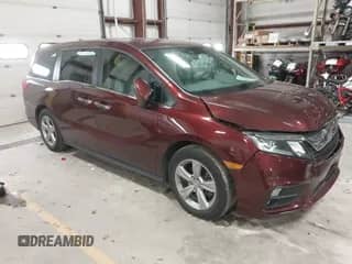 2020 Honda Odyssey EX with VIN 5FNRL6H50LB028372, listed as a IAAI auction lot 40763598 with 38,512 mi miles and . Bid and sale history available at DreamBid. Image 1.