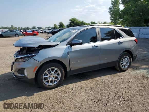 2024 Chevrolet Equinox LT z VIN 3GNAXKEGXRL202367, wystawiony jako Copart lot #68506755 z przebiegiem Nie podano mil oraz Szkoda całkowita • Salvage title. Historia ofert i sprzedaży dostępna na DreamBid. Obrazek 1.