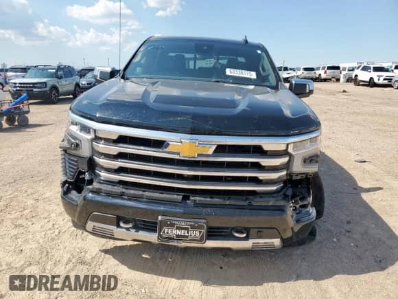 2023 Chevrolet Silverado 1500 High Country with VIN 1GCUDJE81PZ264988, listed as a Copart auction lot 63338175 with 50,477 mi miles and Salvage title. Bid and sale history available at DreamBid. Image 5.