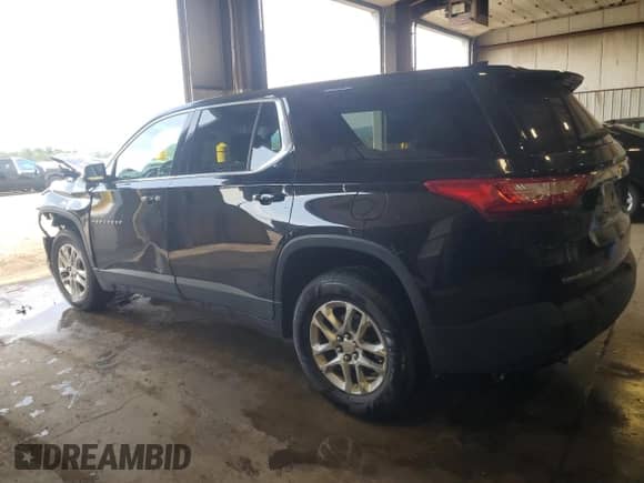 2020 Chevrolet Traverse LS with VIN 1GNEVFKW5LJ162367, listed as a Copart auction lot 62310645 with 46,357 mi miles and Salvage title. Bid and sale history available at DreamBid. Image 2.