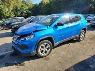2024 Jeep Compass Sport with VIN 3C4NJDAN0RT163476, listed as a Copart auction lot 82173655 with 45,889 mi miles and Clean title. Bid and sale history available at DreamBid. Image 1.