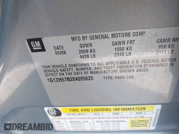 2008 Chevrolet Malibu 1LT с VIN 1G1ZH57B284285625, выставлен на аукционе IAAI как лот 43507409 с пробегом 177 743 миль миль и . История ставок и продаж доступна на DreamBid. Изображение 9.