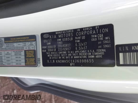 2018 Kia Sedona L z VIN KNDMA5C1XJ6398655, wystawiony jako IAAI lot #41618294 z przebiegiem 94 712 mil mil oraz . Historia ofert i sprzedaży dostępna na DreamBid. Obrazek 9.