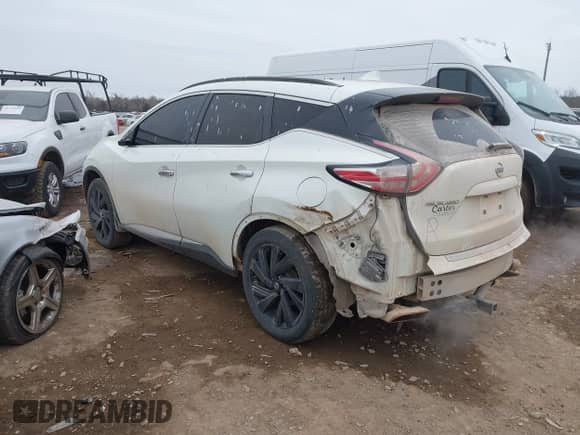 2017 Nissan Murano S with VIN 5N1AZ2MH0HN185795, listed as a IAAI auction lot 41557000 with 182,687 mi miles and . Bid and sale history available at DreamBid. Image 3.