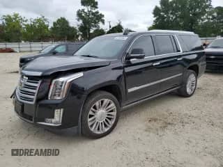 2015 Cadillac Escalade ESV Platinum with VIN 1GYS4UKJ5FR573453, listed as a Copart auction lot 67953955 with Not provided miles and Salvage title. Bid and sale history available at DreamBid. Image 1.
