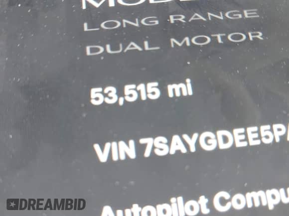 2023 Tesla Model Y Long Range с VIN 7SAYGDEE5PA166004, выставлен на аукционе IAAI как лот 42870171 с пробегом 53 515 миль миль и . История ставок и продаж доступна на DreamBid. Изображение 14.