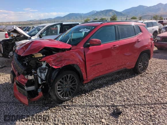 2022 Jeep Compass (RED) Edition with VIN 3C4NJDCB6NT232975, listed as a Copart auction lot 58594595 with Not provided miles and Salvage title. Bid and sale history available at DreamBid. Image 1.