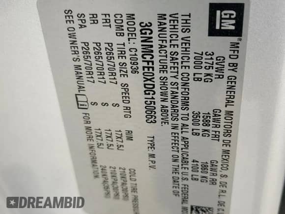 2013 Chevrolet Avalanche LT с VIN 3GNMCFE0XDG150663, выставлен на аукционе Copart как лот 57417395 с пробегом 141 470 миль миль и Списание • Salvage title. История ставок и продаж доступна на DreamBid. Изображение 13.