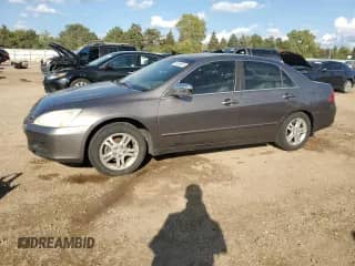 2007 Honda Accord EX-L with VIN 1HGCM56877A063484, listed as a Copart auction lot 81409925 with 267,336 mi miles and Salvage title. Bid and sale history available at DreamBid. Image 1.