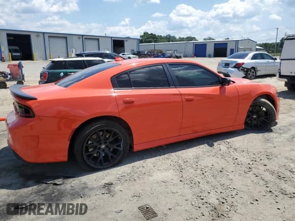 2023 Dodge Charger Scat Pack with VIN 2C3CDXGJ5PH612679, listed as a Copart auction lot 67825235 with 26,371 mi miles and Salvage title. Bid and sale history available at DreamBid. Image 3.