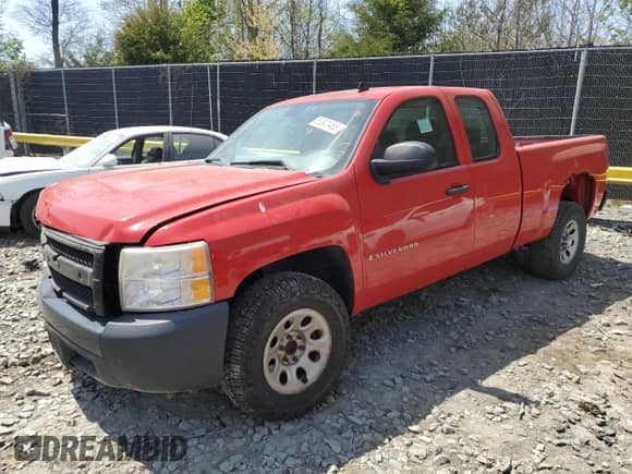 2008 Chevrolet Silverado 1500 Work Truck with VIN 1GCEC19X18Z195133, listed as a Copart auction lot 53841455 with 342,940 mi miles and Salvage title. Bid and sale history available at DreamBid. Image 1.