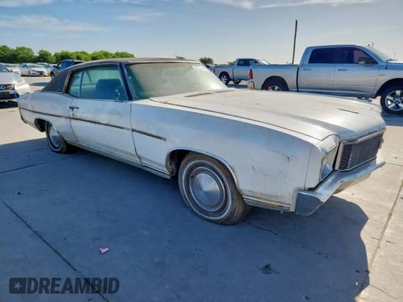 1971 Chevrolet Monte Carlo с VIN 138571L156489, выставлен на аукционе Copart как лот 62343445 с пробегом 29 672 миль миль и Чистый • Clean title. История ставок и продаж доступна на DreamBid. Изображение 4.