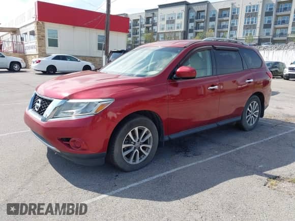 2014 Nissan Pathfinder SV z VIN 5N1AR2MN8EC732048, wystawiony jako IAAI lot #43437592 z przebiegiem 133 609 mil mil oraz . Historia ofert i sprzedaży dostępna na DreamBid. Obrazek 2.