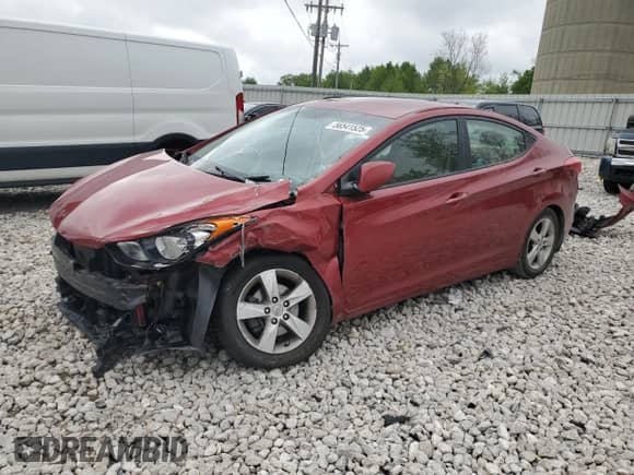 2013 Hyundai Elantra GLS with VIN 5NPDH4AE4DH254394, listed as a Copart auction lot 56541525 with Not provided miles and Clean title. Bid and sale history available at DreamBid. Image 1.