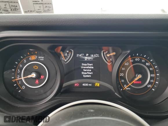 2025 Jeep Wrangler Sport S с VIN 1C4PJXDN1SW583088, выставлен на аукционе Copart как лот 67846345 с пробегом 4 030 миль миль и Списание • Salvage title. История ставок и продаж доступна на DreamBid. Изображение 9.