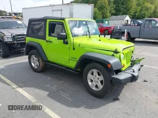 2013 Jeep Wrangler Sport with VIN 1C4AJWAG9DL558420, listed as a IAAI auction lot 43342153 with 74,099 mi miles and . Bid and sale history available at DreamBid. Image 1.