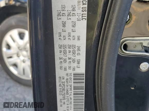 2018 Dodge Journey SE with VIN 3C4PDCAB2JT527076, listed as a Copart auction lot 68558135 with 71,676 mi miles and Salvage title. Bid and sale history available at DreamBid. Image 14.