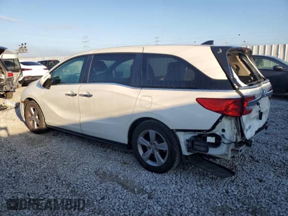 2018 Honda Odyssey EX with VIN 5FNRL6H57JB044727, listed as a Copart auction lot 86117065 with 112,962 mi miles and Salvage title. Bid and sale history available at DreamBid. Image 2.