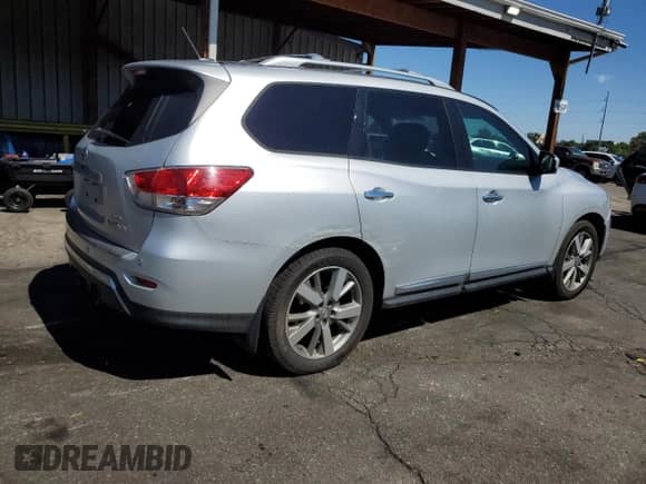 2014 Nissan Pathfinder SL with VIN 5N1AR2MM5EC643335, listed as a Copart auction lot 80341695 with 164,378 mi miles and Salvage title. Bid and sale history available at DreamBid. Image 3.