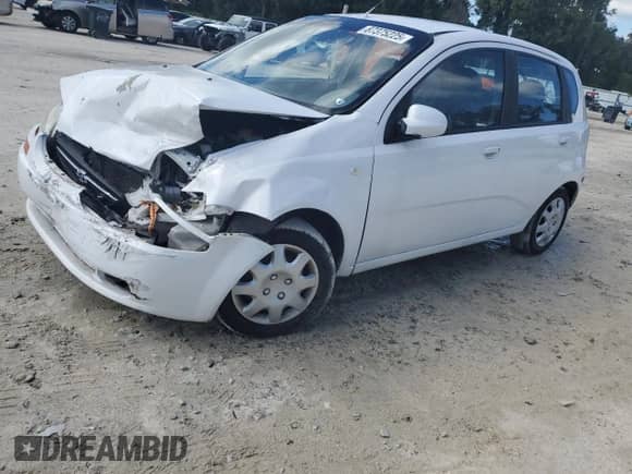 2005 Chevrolet Aveo LS with VIN KL1TD62665B490002, listed as a Copart auction lot 87375225 with 85,308 mi miles and Salvage title. Bid and sale history available at DreamBid. Image 1.