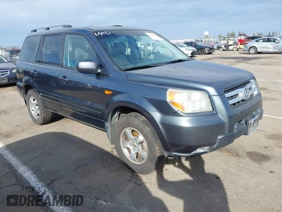 2006 Honda Pilot EX-L with VIN 5FNYF28796B026606, listed as a IAAI auction lot 41612560 with 224,577 mi miles and . Bid and sale history available at DreamBid. Image 1.