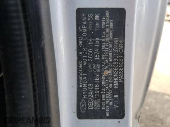 2009 Hyundai Accent Auto SE с VIN KMHCN36C89U132488, выставлен на аукционе Copart как лот 64409395 с пробегом 212 265 миль миль и Списание • Salvage title. История ставок и продаж доступна на DreamBid. Изображение 12.