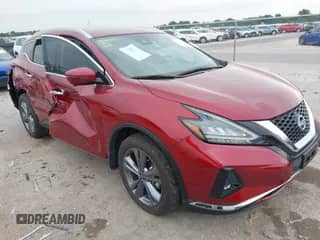 2024 Nissan Murano Platinum with VIN 5N1AZ2DS1RC117210, listed as a IAAI auction lot 42399686 with 10,929 mi miles and . Bid and sale history available at DreamBid. Image 1.